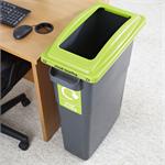 מיכל איסוף פסולת כללית - 70 ליטר מכסה ירוק 